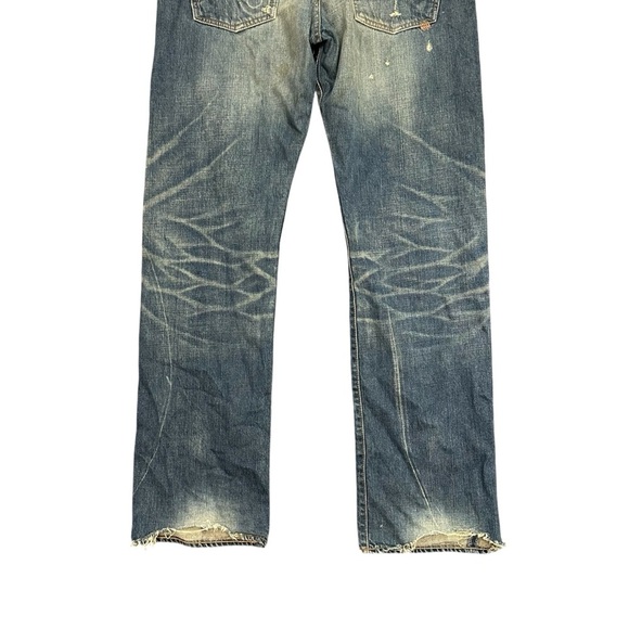 PRPS Men's wide leg distressed button fly jeans Size 38 - Picture 3 of 11